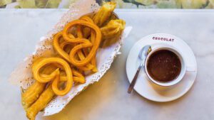 マドリードでチュロス Chocolat Madrid